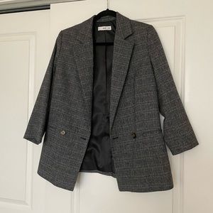 MNG Plaid Oversized Blazer size Small